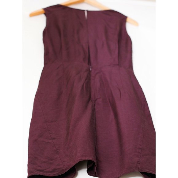 ARITZIA WILFRED PURPLE SILK DRESS WITH OPEN BACK - Picture 5 of 6
